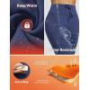imagebaleaf Womens Fleece Lined Thermal Leggings High Waisted Water Resistant Warm Winter Running Hiking Pants with PocketsNavy Blue