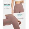 imagebaleaf Womens Leggings with 6 Pockets 25 Tummy Control Workout Yoga High Waisted 78 Ankle PantsBrown
