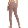 imagebaleaf Womens Leggings with 6 Pockets 25 Tummy Control Workout Yoga High Waisted 78 Ankle PantsBrown