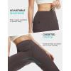 imagebaleaf Womens Leggings with 6 Pockets 25 Tummy Control Workout Yoga High Waisted 78 Ankle PantsDark Brown
