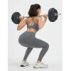 imagebaleaf Womens Leggings with 6 Pockets 25 Tummy Control Workout Yoga High Waisted 78 Ankle PantsDark Gray