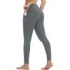 imagebaleaf Womens Leggings with 6 Pockets 25 Tummy Control Workout Yoga High Waisted 78 Ankle PantsDark Gray