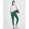 imagebaleaf Womens Leggings with 6 Pockets 25 Tummy Control Workout Yoga High Waisted 78 Ankle PantsDark Green