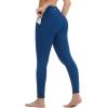 imagebaleaf Womens Leggings with 6 Pockets 25 Tummy Control Workout Yoga High Waisted 78 Ankle PantsNavy Blue