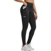 imagebaleaf Womens Fleece Lined Thermal Leggings High Waisted Water Resistant Warm Winter Running Hiking Pants with PocketsBlack