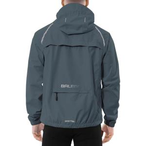 imagebaleaf Mens Rain Jacket Waterproof Windbreaker Running Cycling Golf Hiking Gear Hood Lightweight Reflective PackableAsteel Gray
