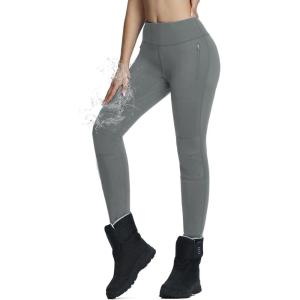 imagebaleaf Womens Snow Pants Winter Thick Insulated Waterproof Fleece Lined Leggings Ski Hiking Outdoor Cold Weather GearGrey