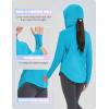 imagebaleaf Girls Sun Shirt UPF50 UV Protection Long Sleeve Kids SPF Athletic Hoodie Rash Guard Tops ClothingAqua Blue