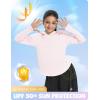 imagebaleaf Girls Sun Shirt UPF50 UV Protection Long Sleeve Kids SPF Athletic Hoodie Rash Guard Tops ClothingLight Pink