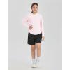 imagebaleaf Girls Sun Shirt UPF50 UV Protection Long Sleeve Kids SPF Athletic Hoodie Rash Guard Tops ClothingLight Pink