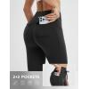 imagebaleaf Womens 78 Workout Leggings Petite Yoga Pants with Pockets Drawstring High Waist Ankle Pants Butt Lift AthleticBlack