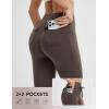 imagebaleaf Womens 78 Workout Leggings Petite Yoga Pants with Pockets Drawstring High Waist Ankle Pants Butt Lift AthleticBrown