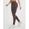 imagebaleaf Womens 78 Workout Leggings Petite Yoga Pants with Pockets Drawstring High Waist Ankle Pants Butt Lift AthleticBrown