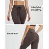 imagebaleaf Womens 78 Workout Leggings Petite Yoga Pants with Pockets Drawstring High Waist Ankle Pants Butt Lift AthleticBrown