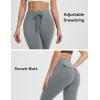 imagebaleaf Womens 78 Workout Leggings Petite Yoga Pants with Pockets Drawstring High Waist Ankle Pants Butt Lift AthleticGrey