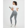 imagebaleaf Womens 78 Workout Leggings Petite Yoga Pants with Pockets Drawstring High Waist Ankle Pants Butt Lift AthleticGrey