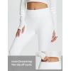 imagebaleaf Womens Fleece Lined High Waisted Workout Leggings Tummy Control Thermal Warm Tights Winter Running Ski Gear 27White
