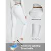 imagebaleaf Womens Fleece Lined High Waisted Workout Leggings Tummy Control Thermal Warm Tights Winter Running Ski Gear 27White