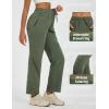 imagebaleaf Womens Hiking Pants Durable Water Resistant Lightweight Quick Dry Zip Pockets UPF50 Travel ClothesArmy Green