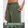 imagebaleaf Womens Hiking Pants Durable Water Resistant Lightweight Quick Dry Zip Pockets UPF50 Travel ClothesArmy Green