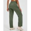 imagebaleaf Womens Hiking Pants Durable Water Resistant Lightweight Quick Dry Zip Pockets UPF50 Travel ClothesArmy Green