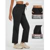 imagebaleaf Womens Hiking Pants Durable Water Resistant Lightweight Quick Dry Zip Pockets UPF50 Travel ClothesBlack