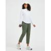 imagebaleaf Womens Hiking Pants Ripstop Water Resistant Lightweight Golf Pants Quick Dry Zip Pockets Work Travel ClothesArmy Green