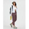 imagebaleaf Womens Hiking Pants Ripstop Water Resistant Lightweight Golf Pants Quick Dry Zip Pockets Work Travel ClothesDark Brown