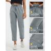imagebaleaf Womens Hiking Pants Ripstop Water Resistant Lightweight Golf Pants Quick Dry Zip Pockets Work Travel ClothesDark Gray