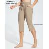 imagebaleaf Womens Swim Capris Pants 18quot Quick Dry Modest Swimsuits UPF 50 Bathing Suit Bottoms Beach Pants with PocketsBrown