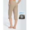 imagebaleaf Womens Swim Capris Pants 18quot Quick Dry Modest Swimsuits UPF 50 Bathing Suit Bottoms Beach Pants with PocketsBrown