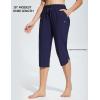imagebaleaf Womens Swim Capris Pants 18quot Quick Dry Modest Swimsuits UPF 50 Bathing Suit Bottoms Beach Pants with PocketsNavy