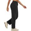 imagebaleaf Womens Hiking Pants Durable Water Resistant Lightweight Quick Dry Zip Pockets UPF50 Travel ClothesBlack