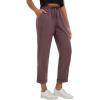 imagebaleaf Womens Hiking Pants Ripstop Water Resistant Lightweight Golf Pants Quick Dry Zip Pockets Work Travel ClothesDark Brown