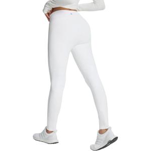 imagebaleaf Womens Fleece Lined High Waisted Workout Leggings Tummy Control Thermal Warm Tights Winter Running Ski Gear 27White