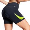imagebaleaf 4D Padded Bike Shorts Women Cycling Underwear Gel Padding PocketsFluorescent Green