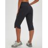 imagebaleaf Womens 17 Capri Pants Lighweight Cargo Capris Quick Dry Zipper Pockets Hiking Biking Casual OutdoorBlack