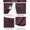 imagebaleaf Womens 17 Capri Pants Lighweight Cargo Capris Quick Dry Zipper Pockets Hiking Biking Casual OutdoorDark Brown