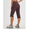 imagebaleaf Womens 17 Capri Pants Lighweight Cargo Capris Quick Dry Zipper Pockets Hiking Biking Casual OutdoorDark Brown