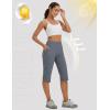 imagebaleaf Womens 17 Capri Pants Lighweight Cargo Capris Quick Dry Zipper Pockets Hiking Biking Casual OutdoorDark Gray