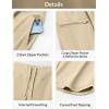 imagebaleaf Womens 17 Capri Pants Lighweight Cargo Capris Quick Dry Zipper Pockets Hiking Biking Casual OutdoorKhaki