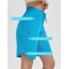 imagebaleaf Womens Bermuda Long Shorts 9quot Above Knee Length Quick Dry Lightweight Zipper Pockets Casual Summer Athletic UPF 50Aqua Blue