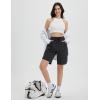 imagebaleaf Womens Bermuda Long Shorts 9quot Above Knee Length Quick Dry Lightweight Zipper Pockets Casual Summer Athletic UPF 50Black