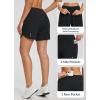 imagebaleaf Womens Mountain Bike Shorts 2 in 1 Padded MTB 5quot Cycling Padding Pockets Biking Bicycle Cycle RidingAblack