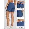 imagebaleaf Womens Mountain Bike Shorts 2 in 1 Padded MTB 5quot Cycling Padding Pockets Biking Bicycle Cycle RidingBdark Blue