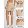 imagebaleaf Womens Mountain Bike Shorts 2 in 1 Padded MTB 5quot Cycling Padding Pockets Biking Bicycle Cycle RidingCkhaki