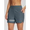imagebaleaf Womens Mountain Bike Shorts 2 in 1 Padded MTB 5quot Cycling Padding Pockets Biking Bicycle Cycle RidingDgrey