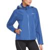 imagebaleaf Womens Rain Jackets Waterproof Windbreaker Packable Running Lightweight Cycling Jacket Reflective Hooded1dark Blue