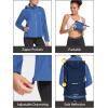 imagebaleaf Womens Rain Jackets Waterproof Windbreaker Packable Running Lightweight Cycling Jacket Reflective Hooded1dark Blue