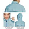 imagebaleaf Womens Rain Jackets Waterproof Windbreaker Packable Running Lightweight Cycling Jacket Reflective Hooded1light Blue